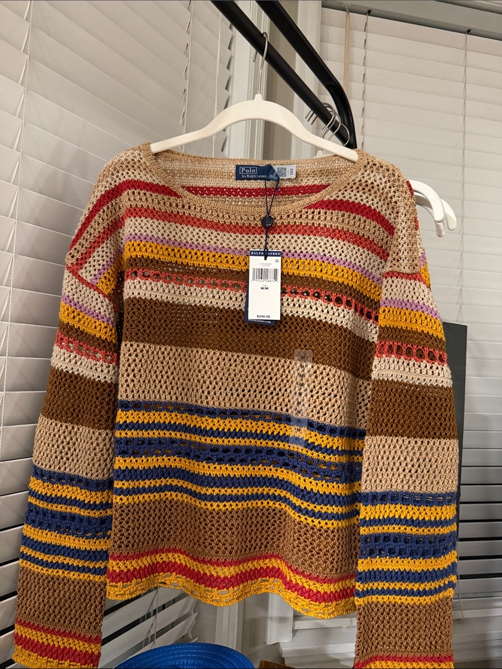 Polo Ralph Lauren Multicolor Open-Knit Stripe Sweater - Picture 8 of 8